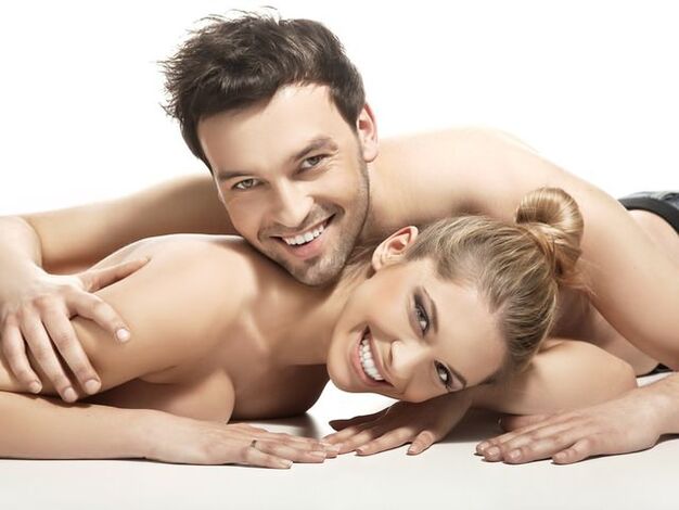 a woman and a man who have increased potency with products
